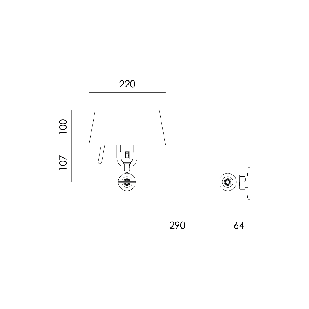 Wandlamp Bolt Bed underfit thunder blue
