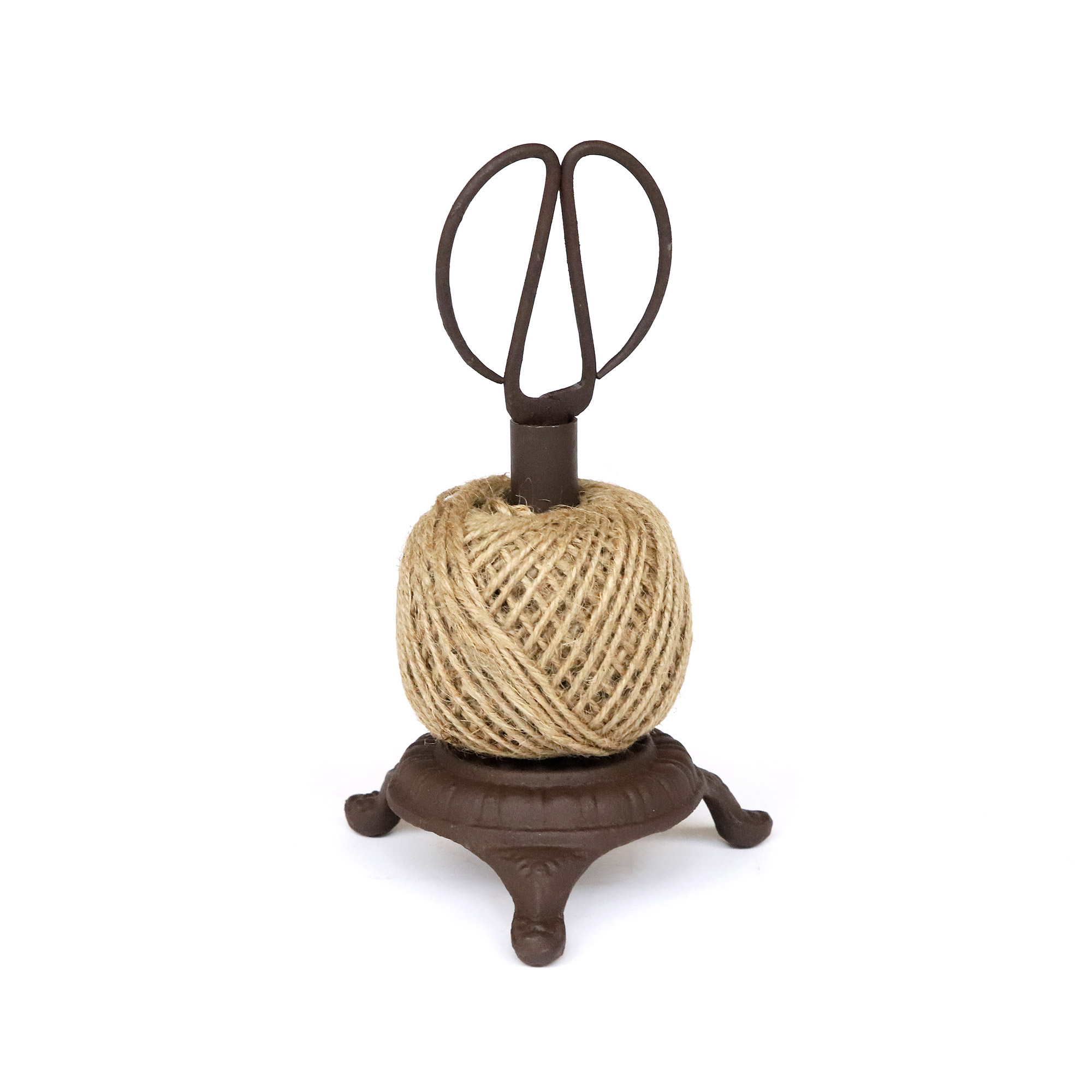 Kordelhalter aus Eisen, braun, H 21 cm, Ø 13 cm von fischer's lagerhaus