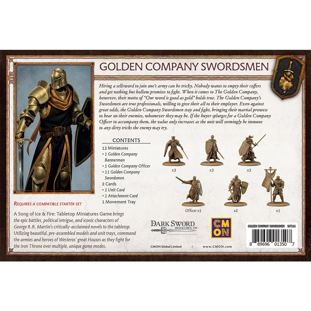 Le Trône de Fer : le Jeu de Figurines - Maîtres d'Armes de la Compagnie Dorée