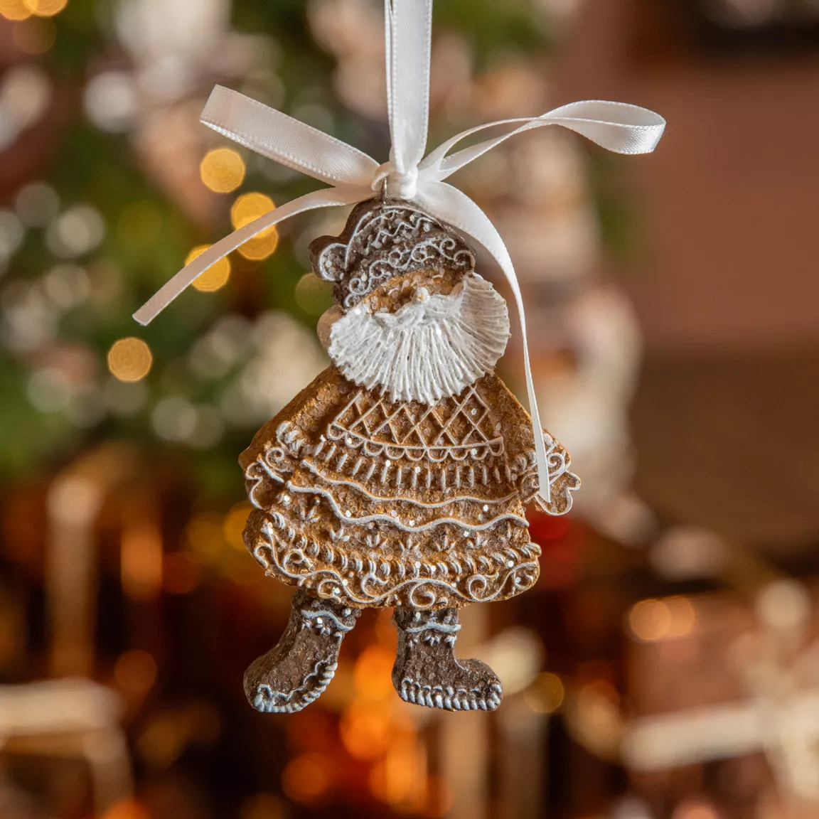 Père Noël à suspendre (H9 cm) Pain d'épices gourmand