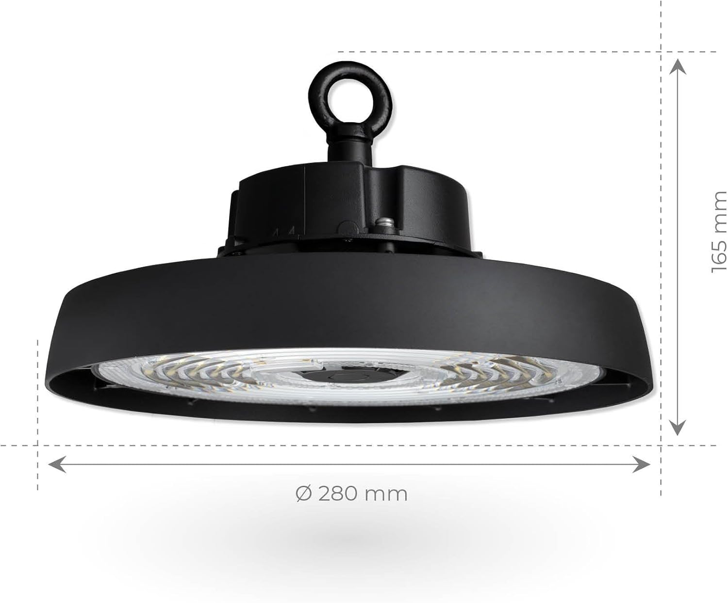 Ledvion - LED Hallenstrahler, IP65, 150W, 192 lm/W, Energieklasse A, 6000K, Dimmbar, werkstattbeleuchtung, hallenbeleuchtung, deckenleuchte werkstatt, Industriestrahler