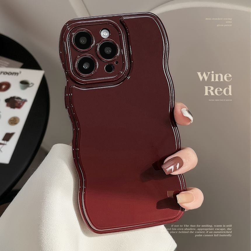 Mobby - Golvend effen telefoonhoesje - iPhone 15 Pro Max / 15 Pro / 15 Plus / 15 / 14 Pro Max / 14 Pro / 14 Plus / 14 / 13 Pro Max / 13 Pro / 13 / 13 mini / 12 Pro Max / 12 Pro / 12 / 12 mini / 11 Pro Max / 11 Pro / 11