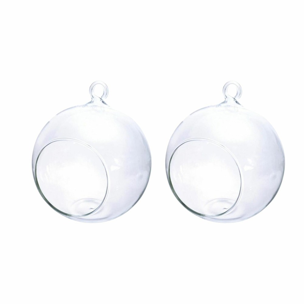 2 boules en verre ouverte 12 cm