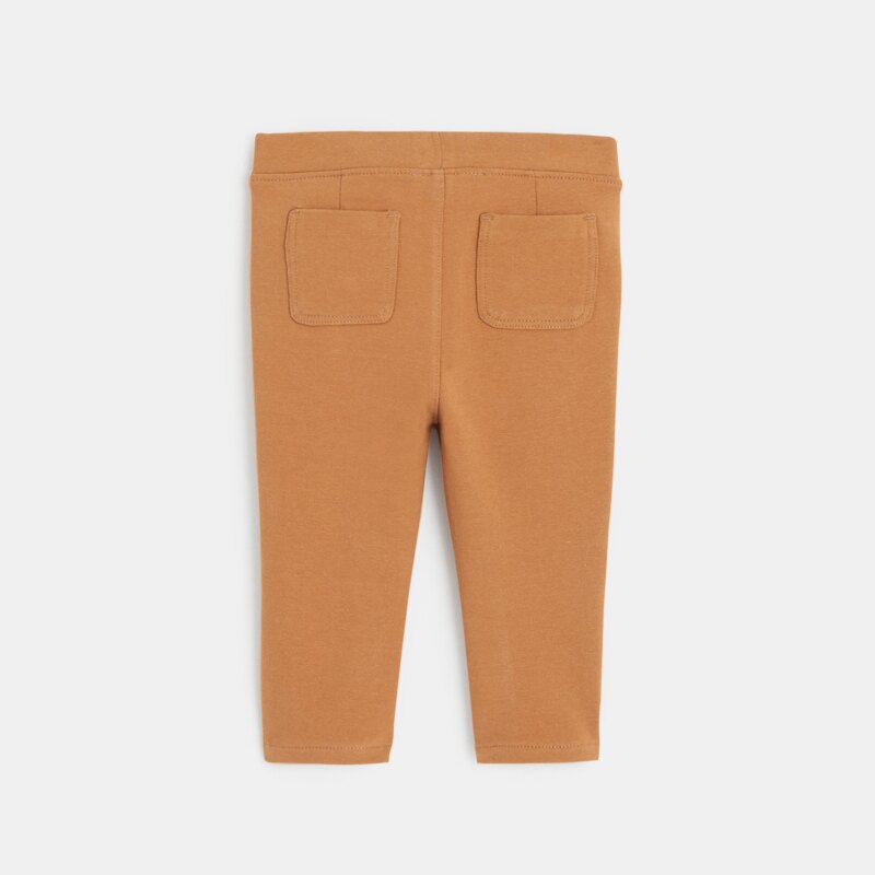 Jegging molleton boutons effet pont marron bébé fille Marron