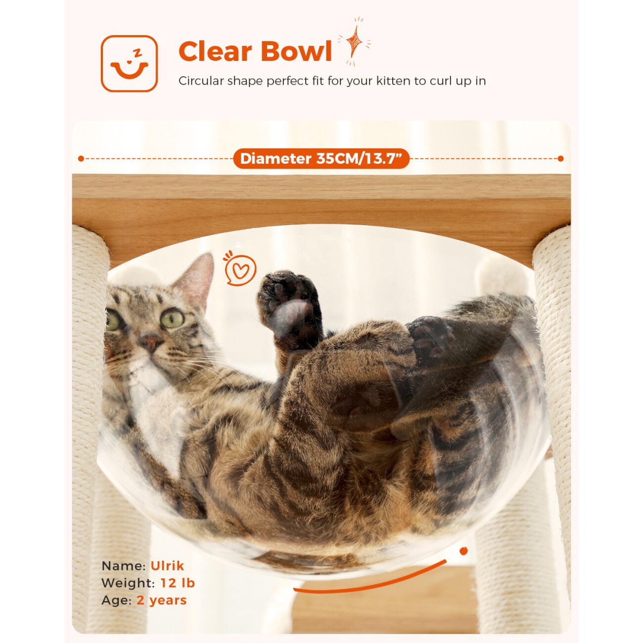 Pawz Road Kratzbaum, luxuriös groß hölzern Katzenbaum, 130cm hoch