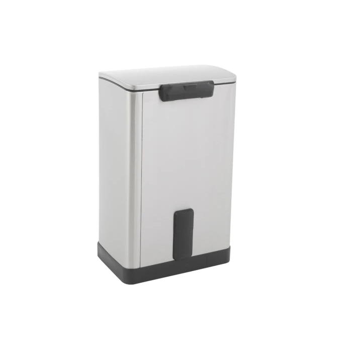 EKO Afvalbak Pedaalemmer Rechthoekig 40 Liter Mat Rvs (VB926840)