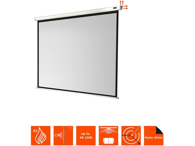 Celexon Rollo-Leinwand Eco 180x135cm 4:3 Leinwand Rollo Economy 180 x 135 cm