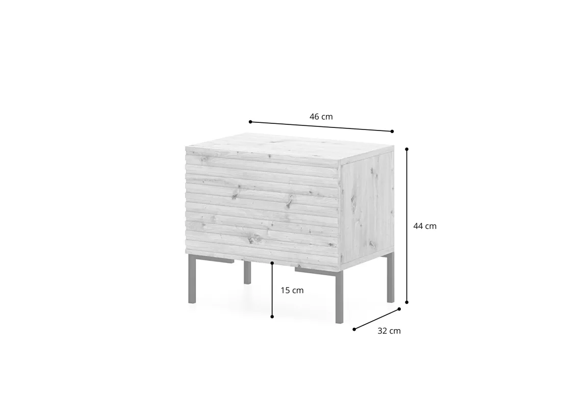 Table de chevet - taupe (gris-beige) - Lammelo