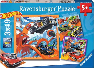 Ravensburger Puslespill Hot Wheels 3x49 Brikker