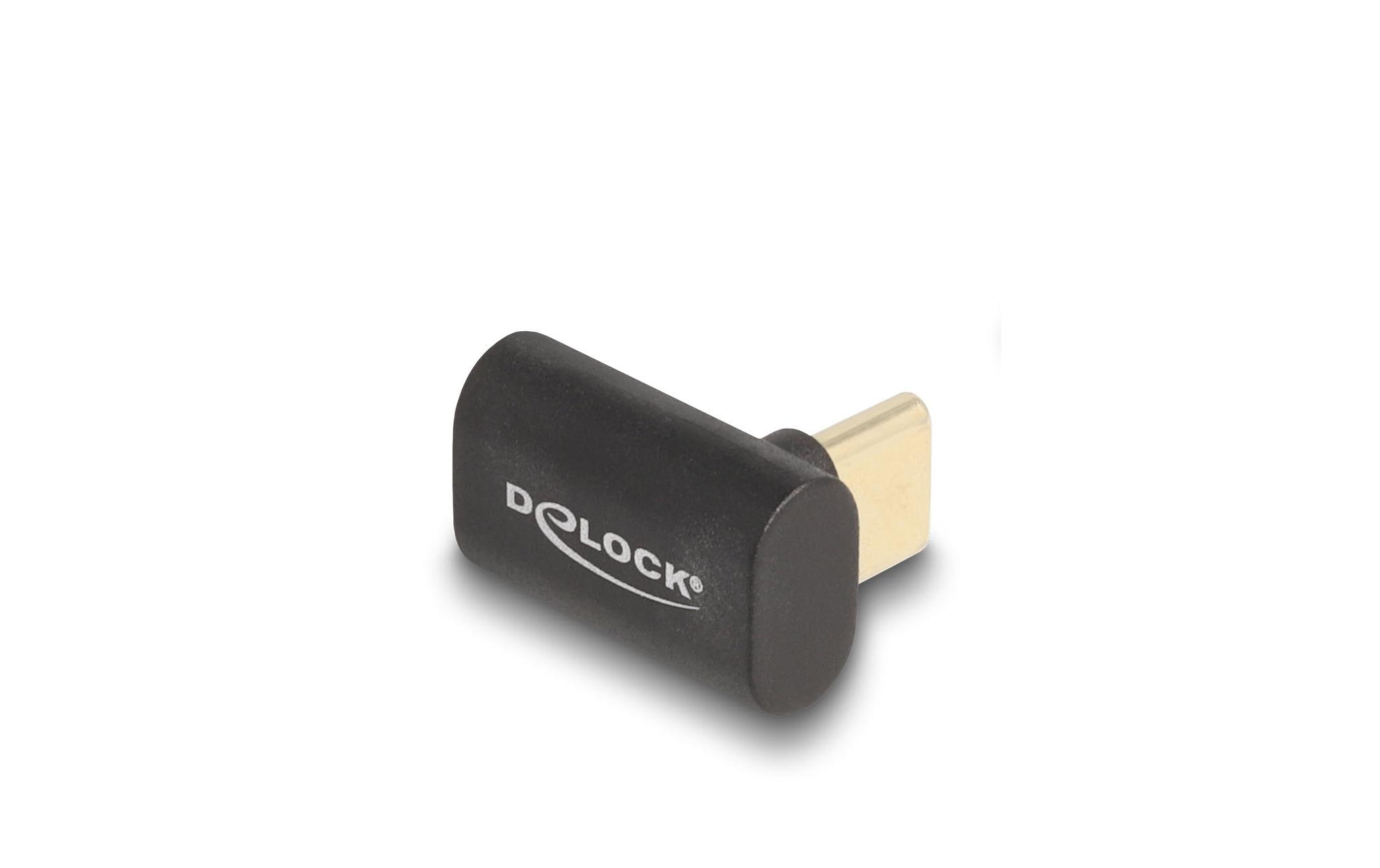 USB-Adapter USB-C Stecker - USB-C BuchseDelock Adapter USB 40 Gbps USB Type-C PD 3.0 100 W Stecker zu Buchse gewinkelt 8K 60 Hz