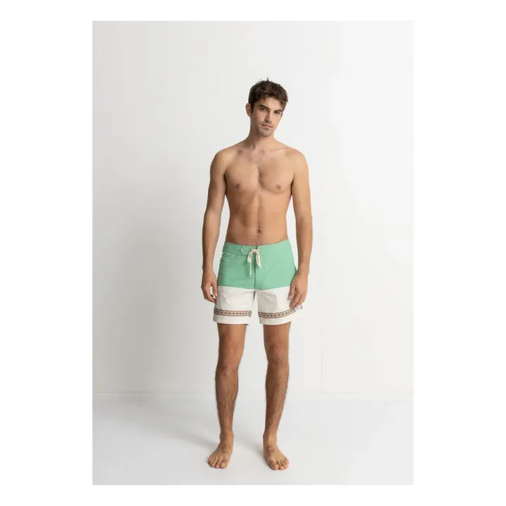 Rhythm Short de Bain Heritage Splice | Vert