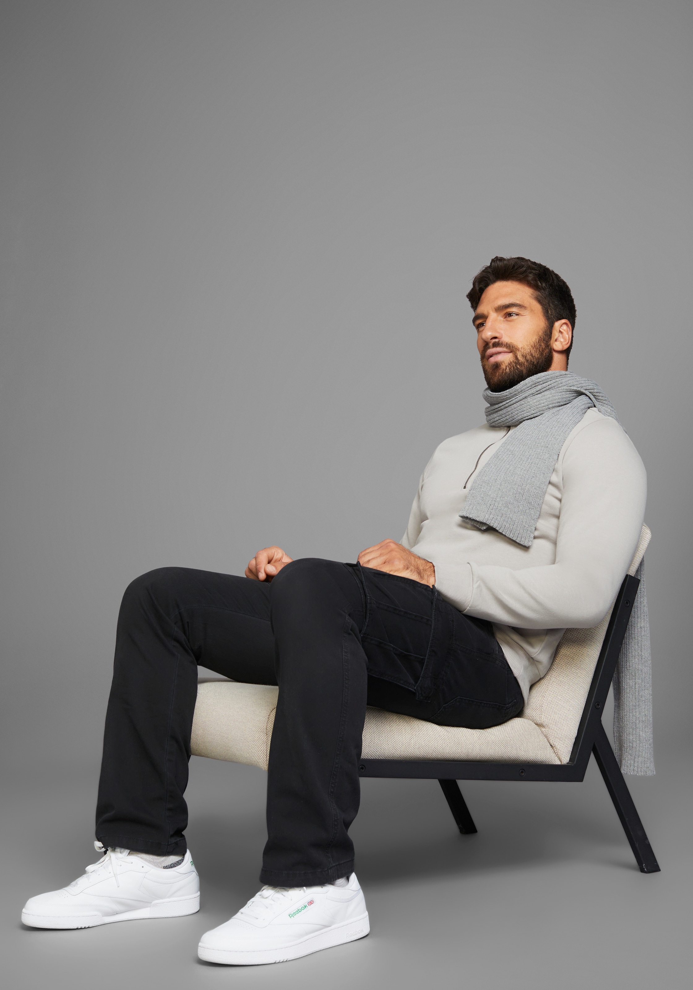 Bruno Banani Sweatshirt , mit Troyer Kragen