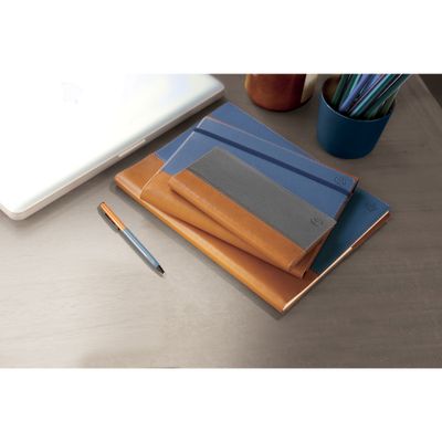 Agenda spiralé Denim Eurotime 24S - 1 semaine sur 2 pages - 16 x 24 cm - bleu - Exacompta