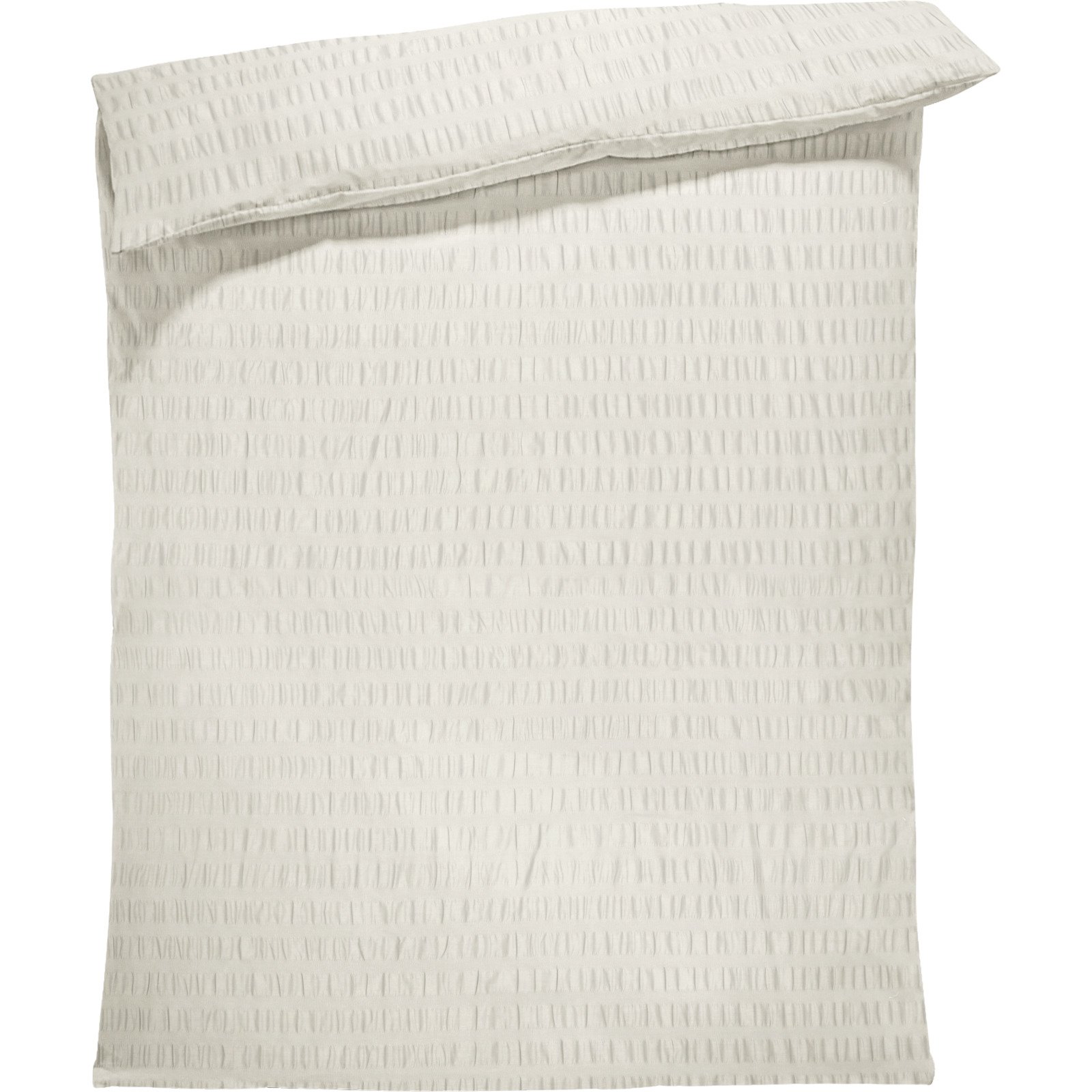 Bettwäsche Seersucker uni 200x210 Duvet Französisch, weiss