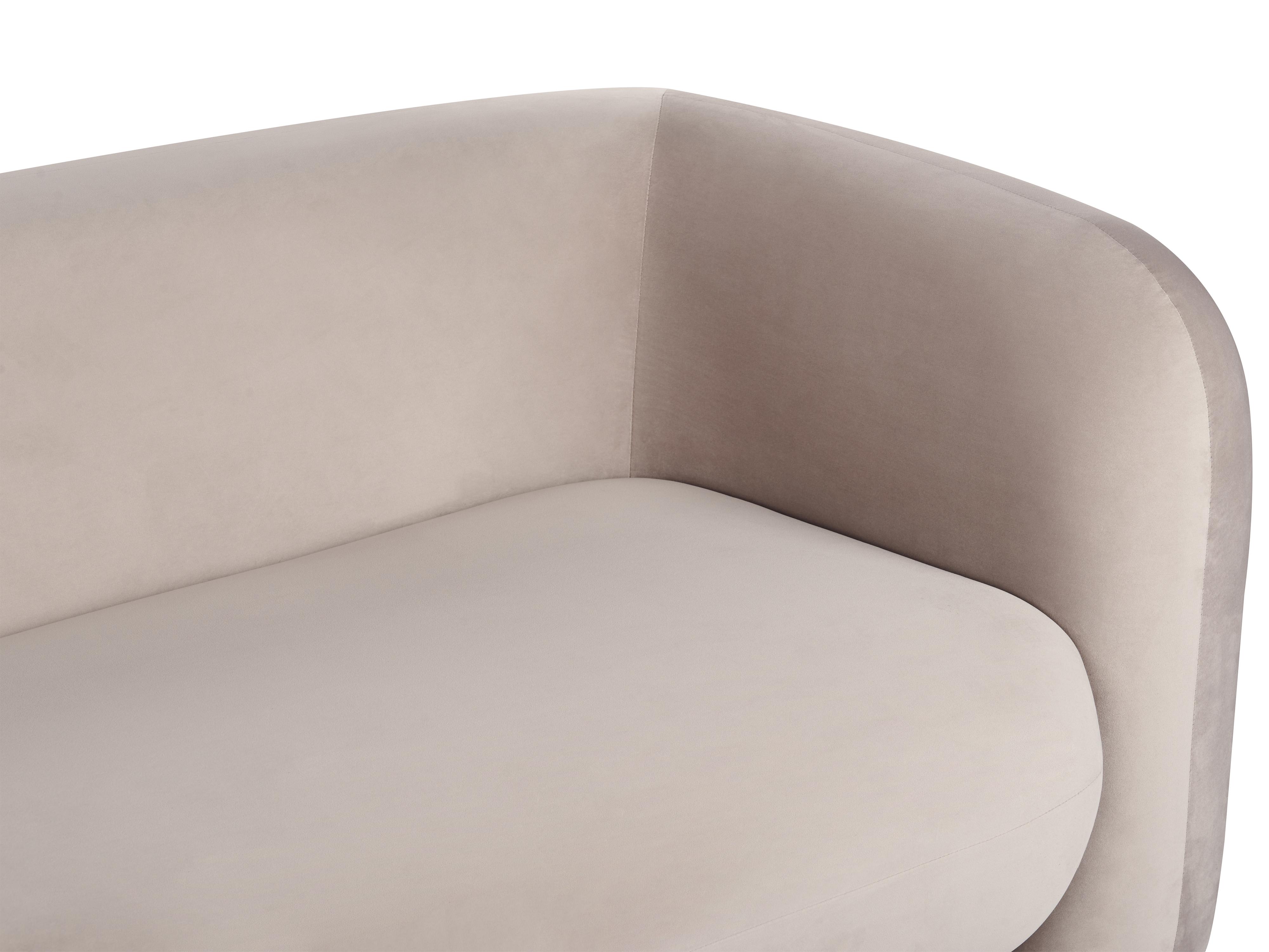 Bankenset 4-zits LEIREN Fluweel Taupe