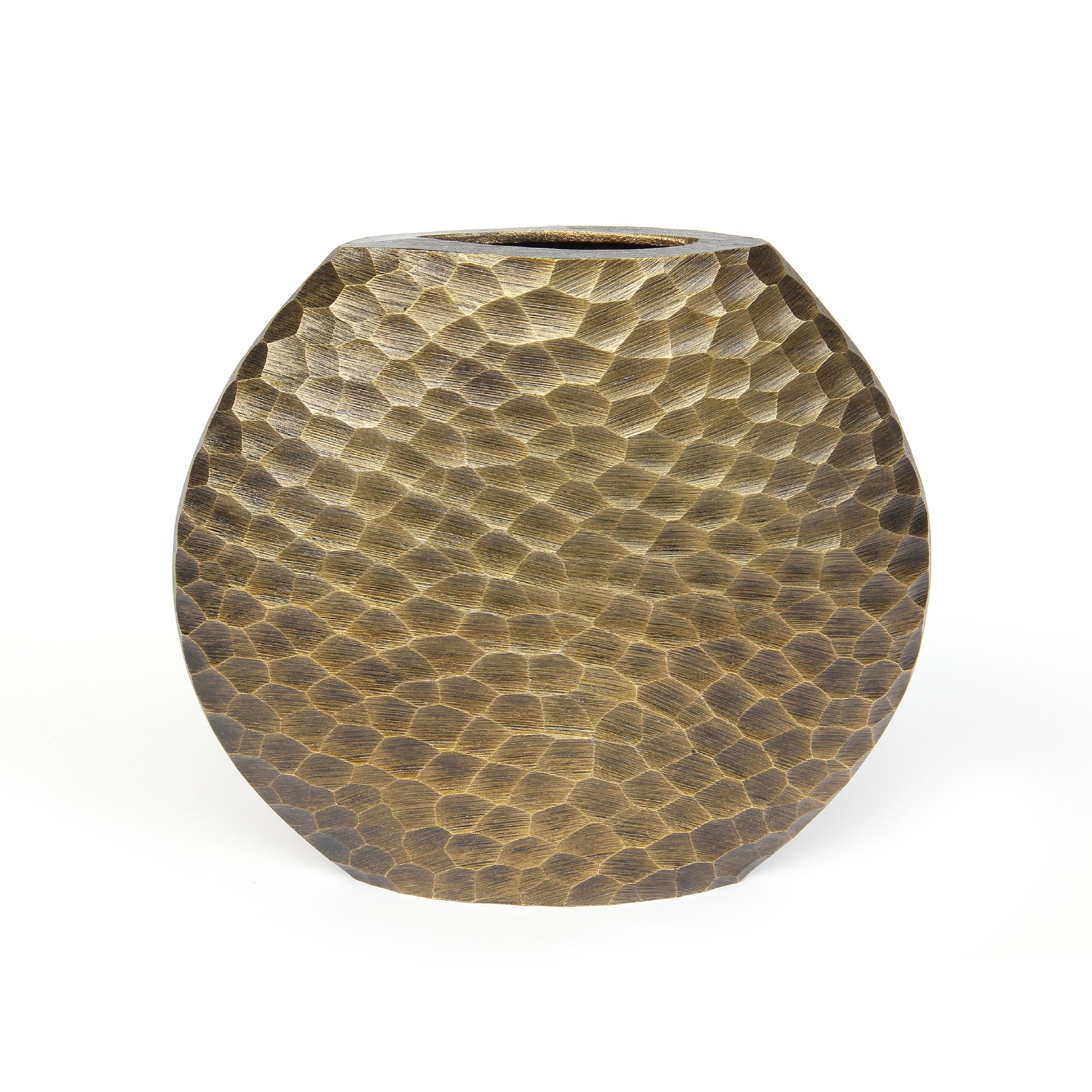 Vase 'Cialda', messing, T 7 cm, B 25 cm, H 22 cm von fischer's lagerhaus