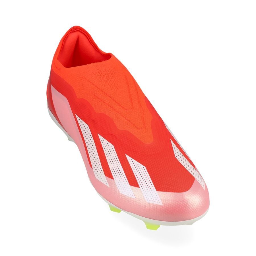 adidas X Crazyfast Elite Laceless FG Energy Citrus - Rouge/Blanc/Jaune Enfant