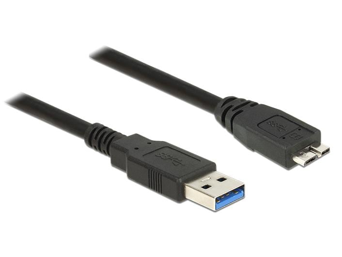 Delock USB 3.0-Kabel  USB A - Micro-USB B 1 m Delock Kabel USB 3.0 Typ-A Stecker > USB 3.0 Typ Micro-B Stecker 1.0 m schwarz