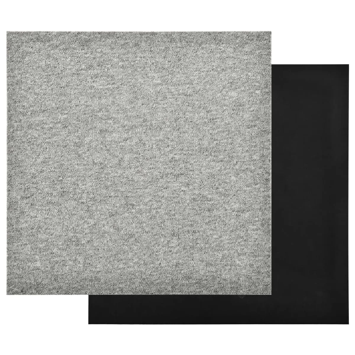 vidaXL Dalles de tapis sol 20 pcs 50x50 cm gris clair
