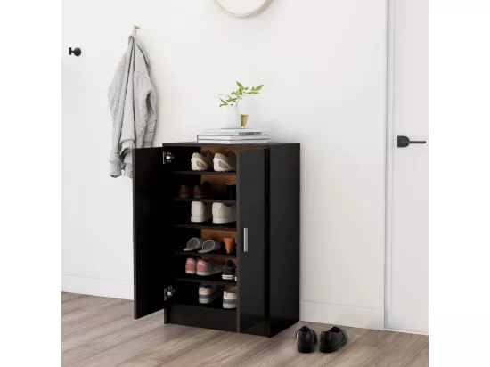 Armoire à chaussures Noir 60x35x92