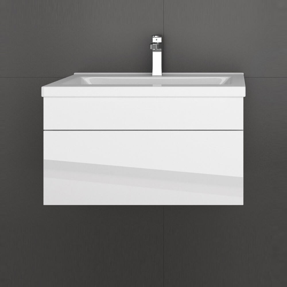 HOME DELUXE Wangerooge Badmöbel-Set weiß, ca. 61 cm breit ohne Spiegel (Gr. S)