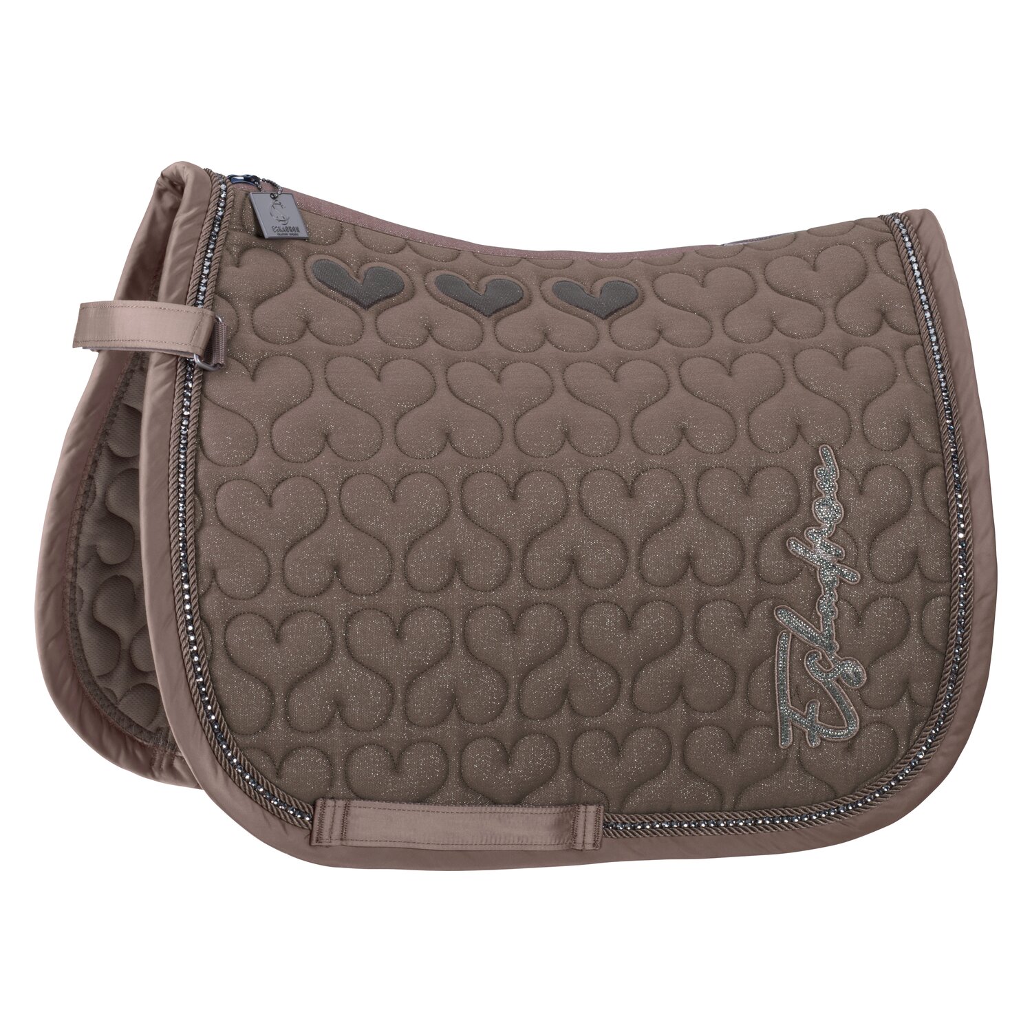 ESKADRON Classic Sports Schabracke Cotton Glitter Crystal - deep taupe