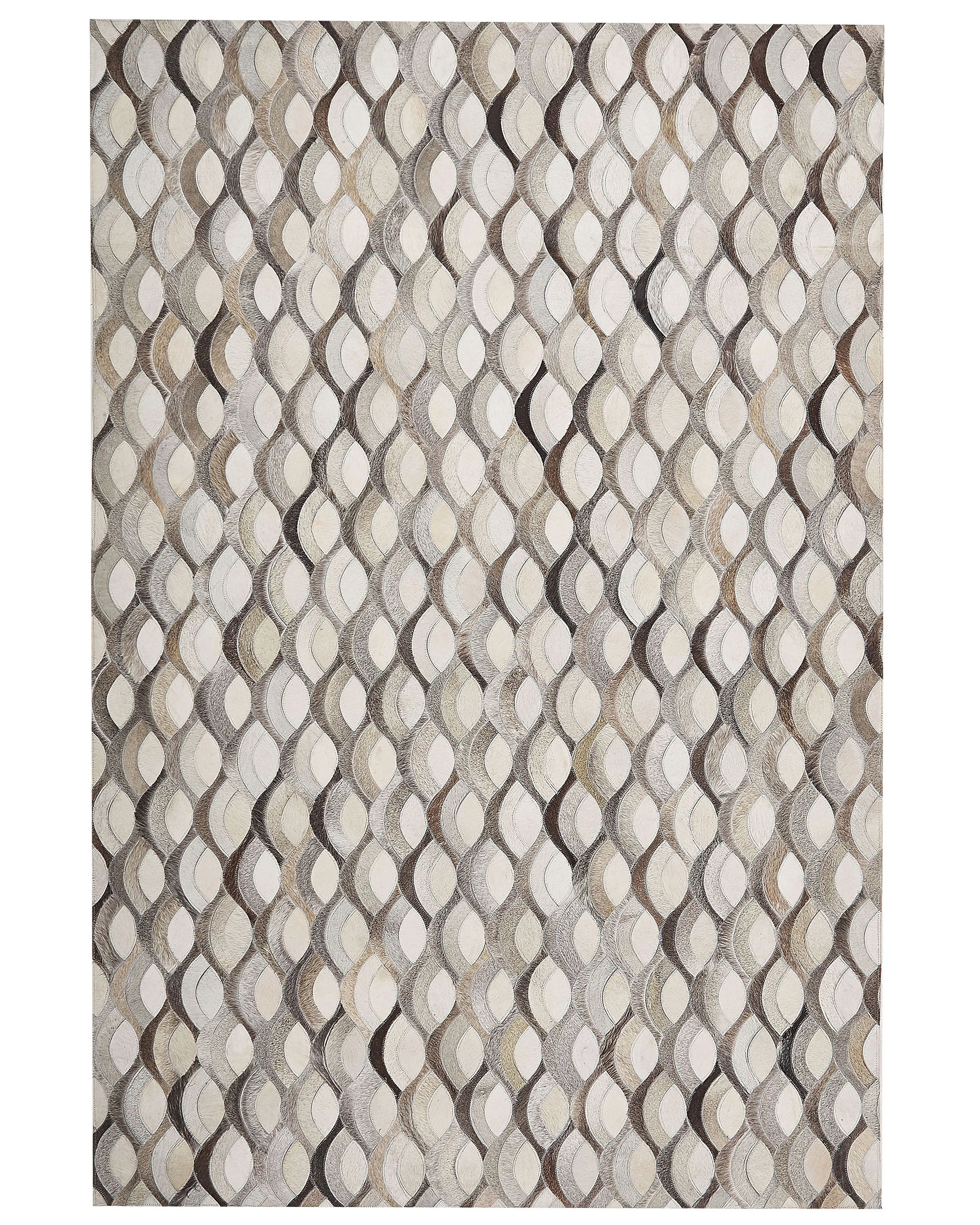 Vloerkleed KIRCA Beige 160 x 230 cm Leer