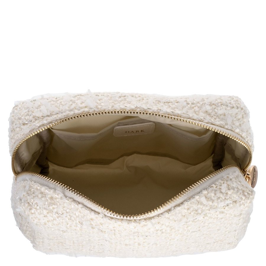 DARK Tweed Make-Up Pouch Small Vanilla