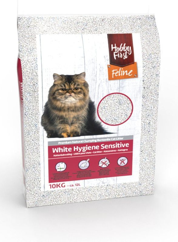 Hobby First - White Hygiene Sensitive - Kattenbakvulling - 12 Liter/10 kg