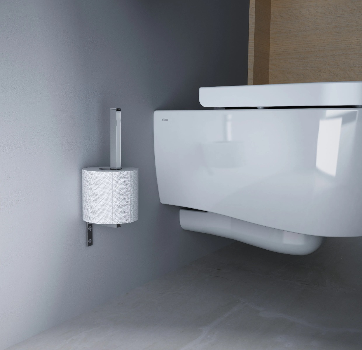 Clou Quadria reserverolhouder chroom