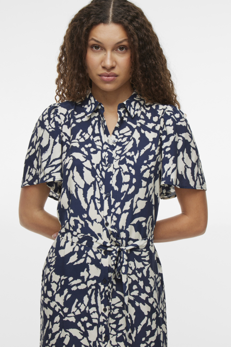 Vila blauwe dames jurk