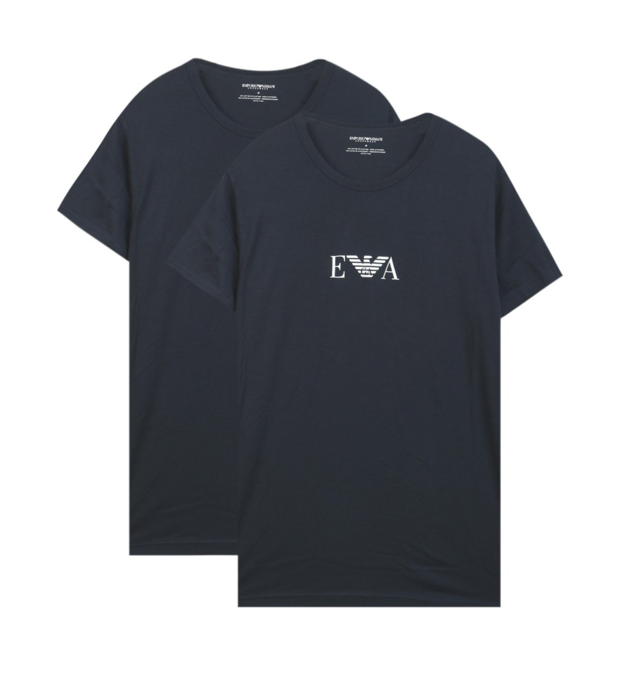 Conjunto de duas camisetas regatas azul-marinho da Emporio Armani