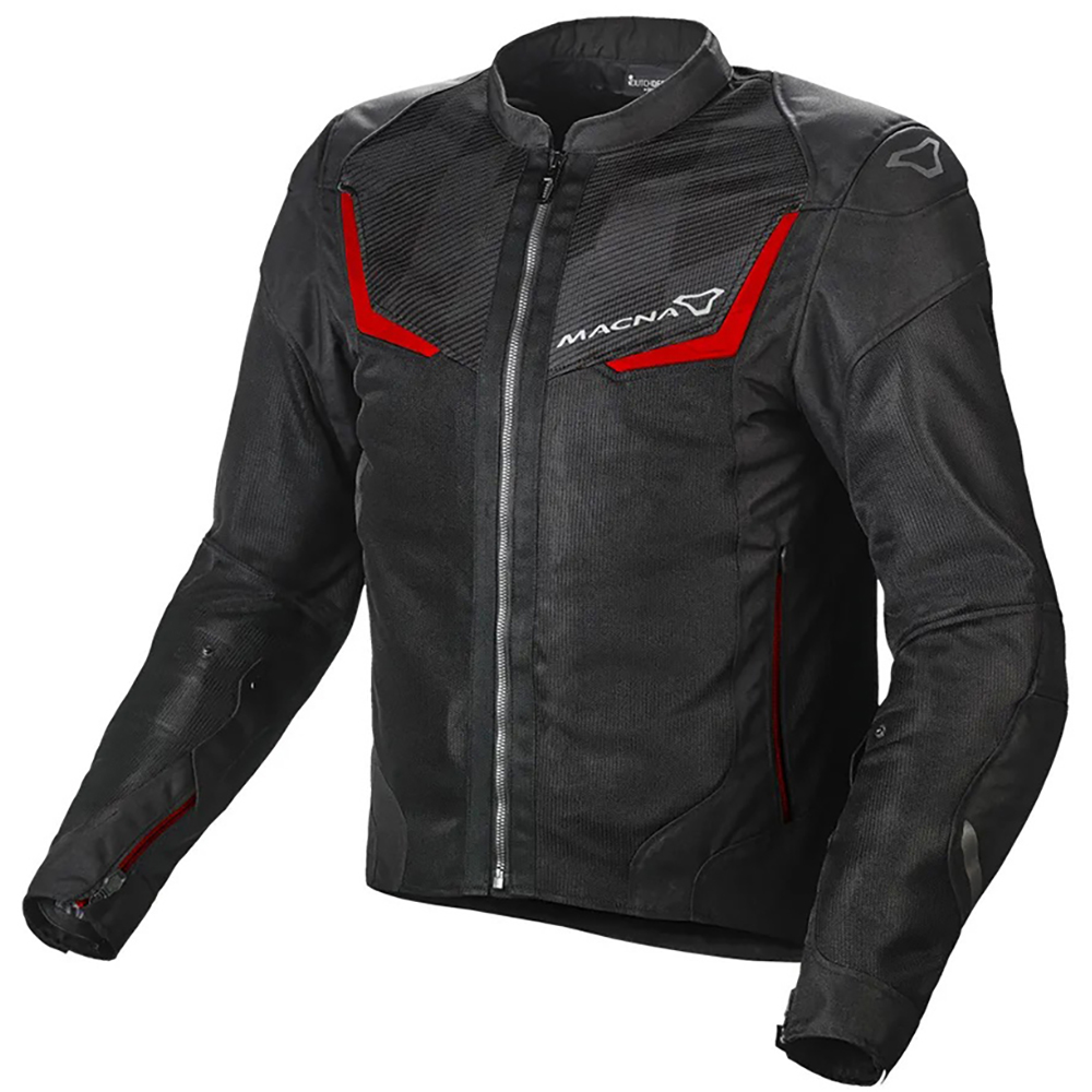 Macna - Blouson Orcano Gris Foncé / Rouge