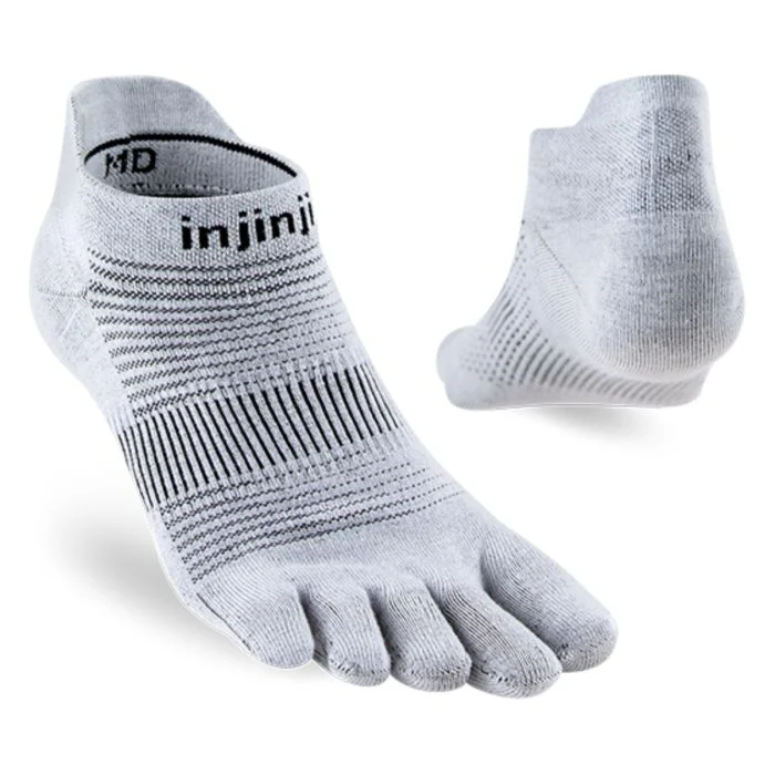 Injinji Unisex Strømper Run Original Weight No Show Grå