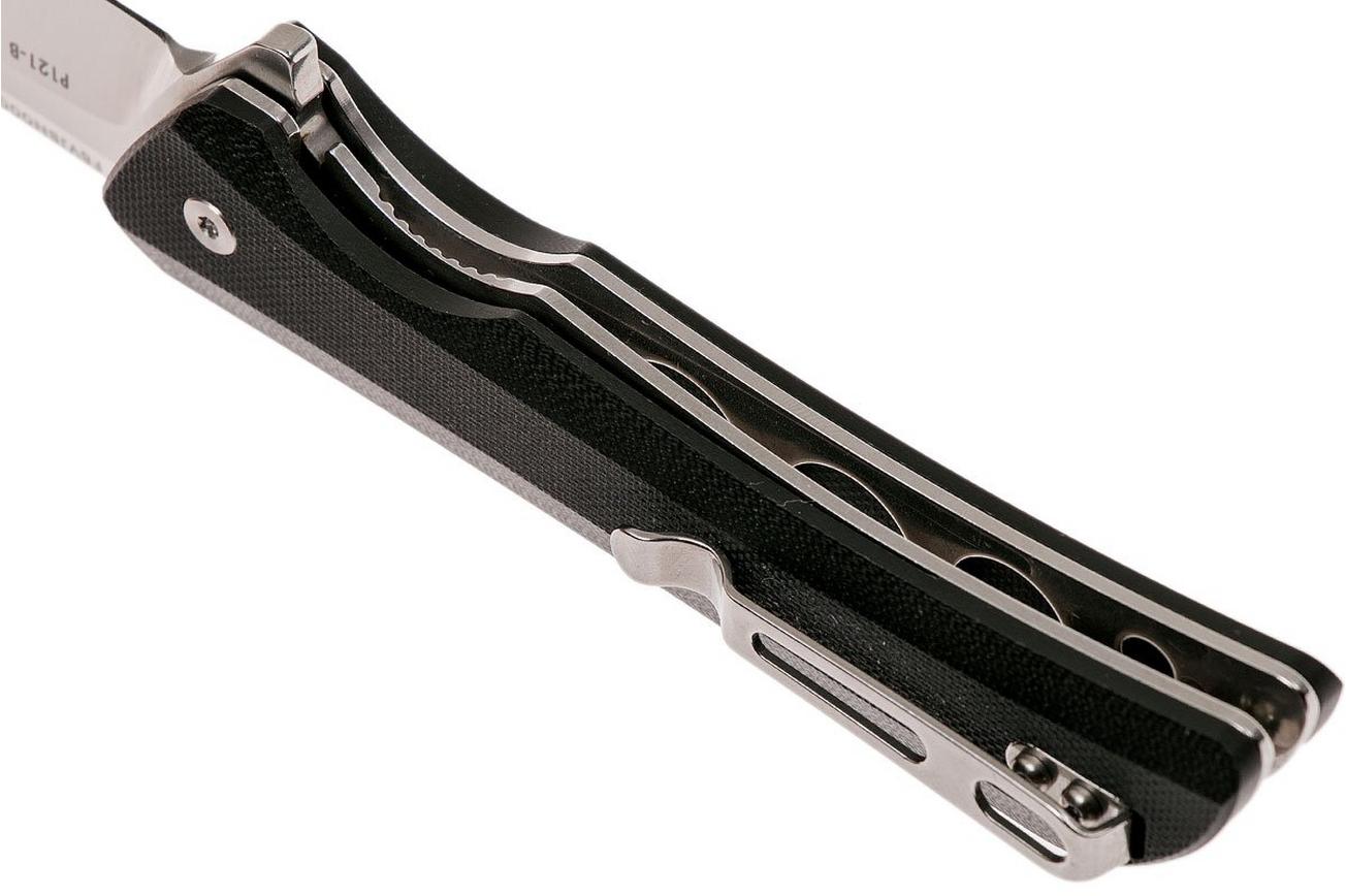 Ruike P121-B Hussar Black zakmes, Satin finish