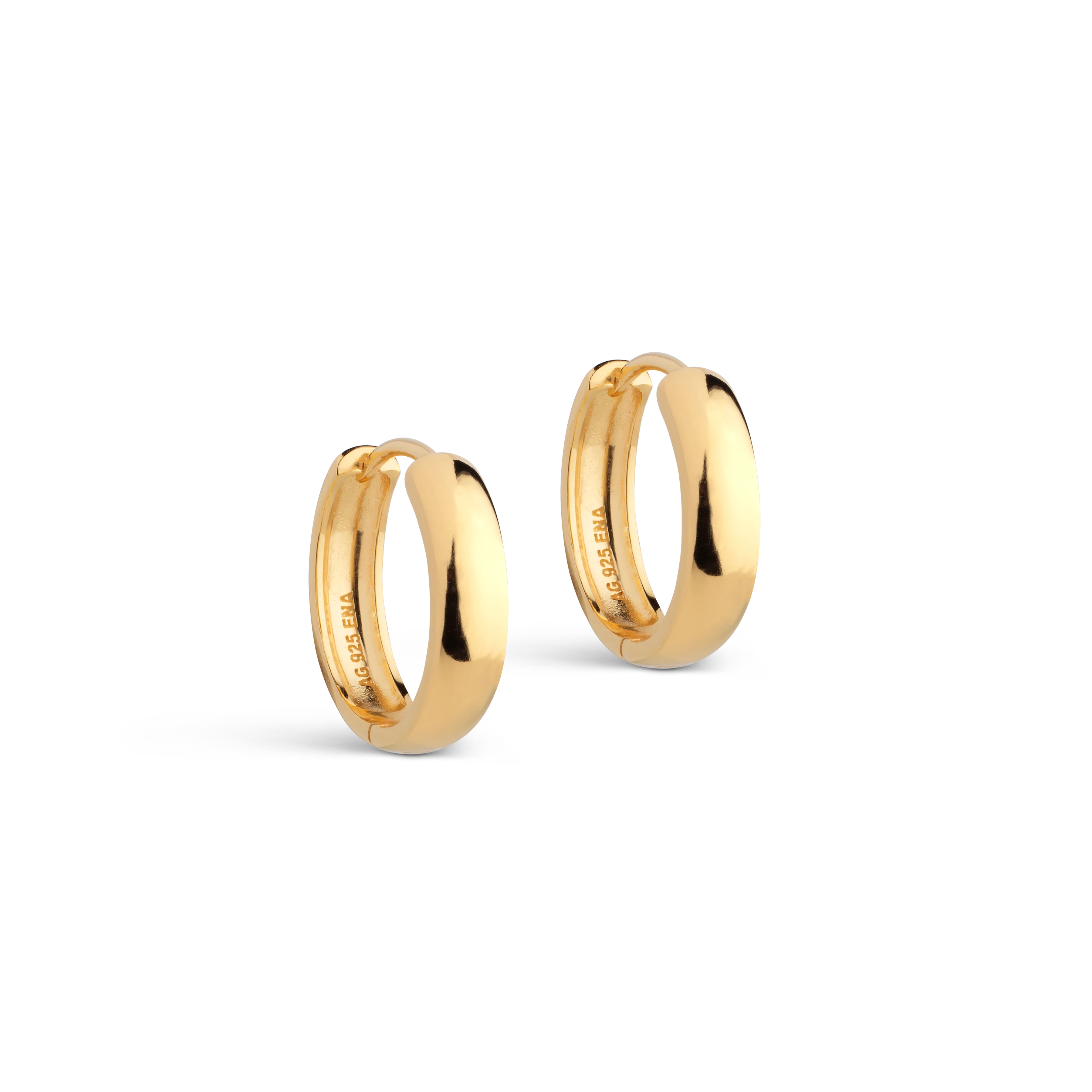 ENAMEL Copenhagen  Classic Wide hoops, forgyldt - 20 mm.
