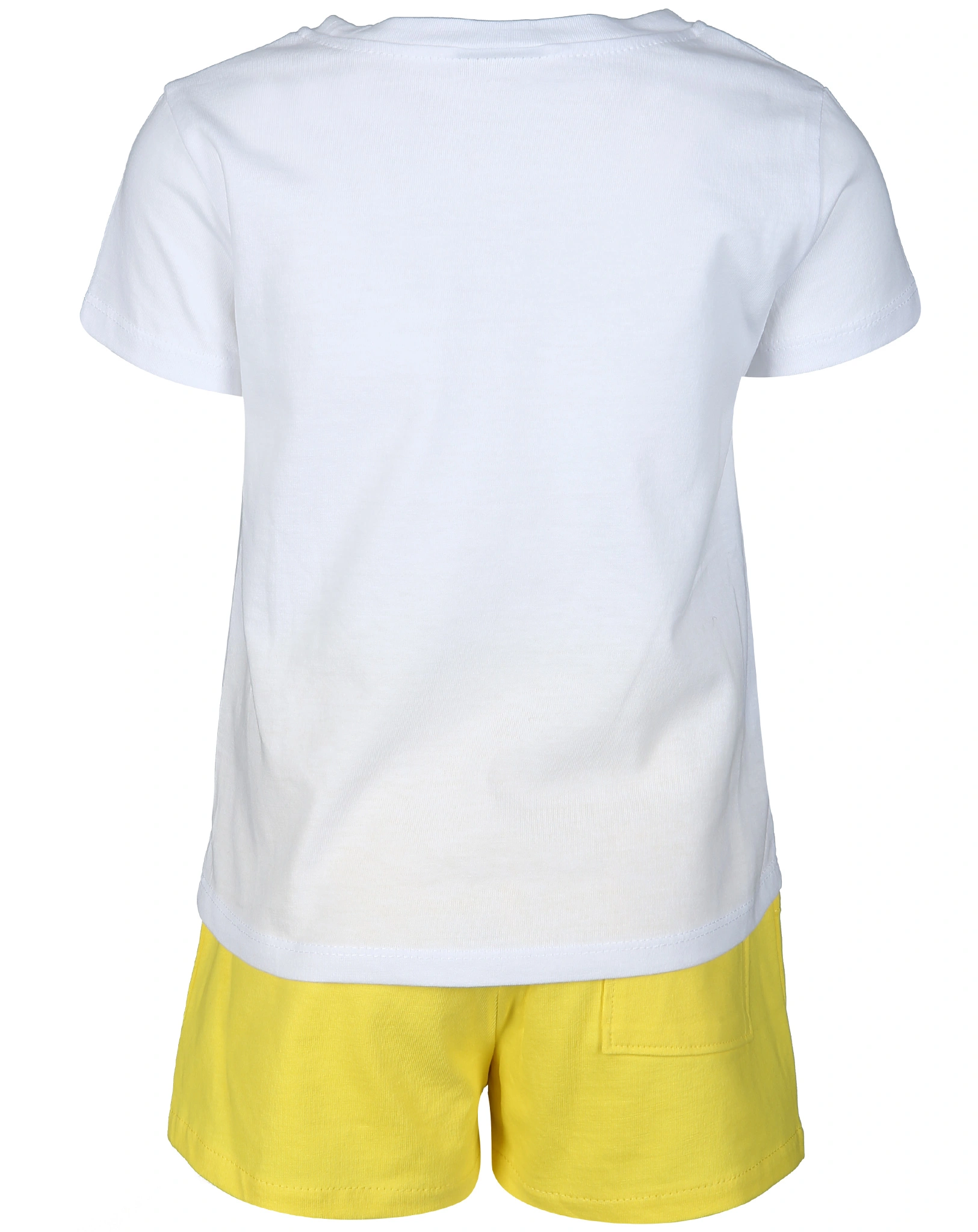 T-Shirt SMILE mit Shorts in weiß/gelb