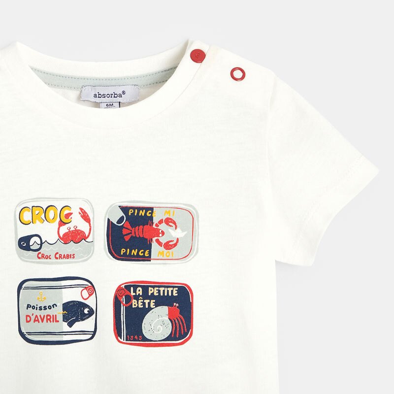 T-shirt manches courtes bébé garçon en jersey beige Absorba Beige