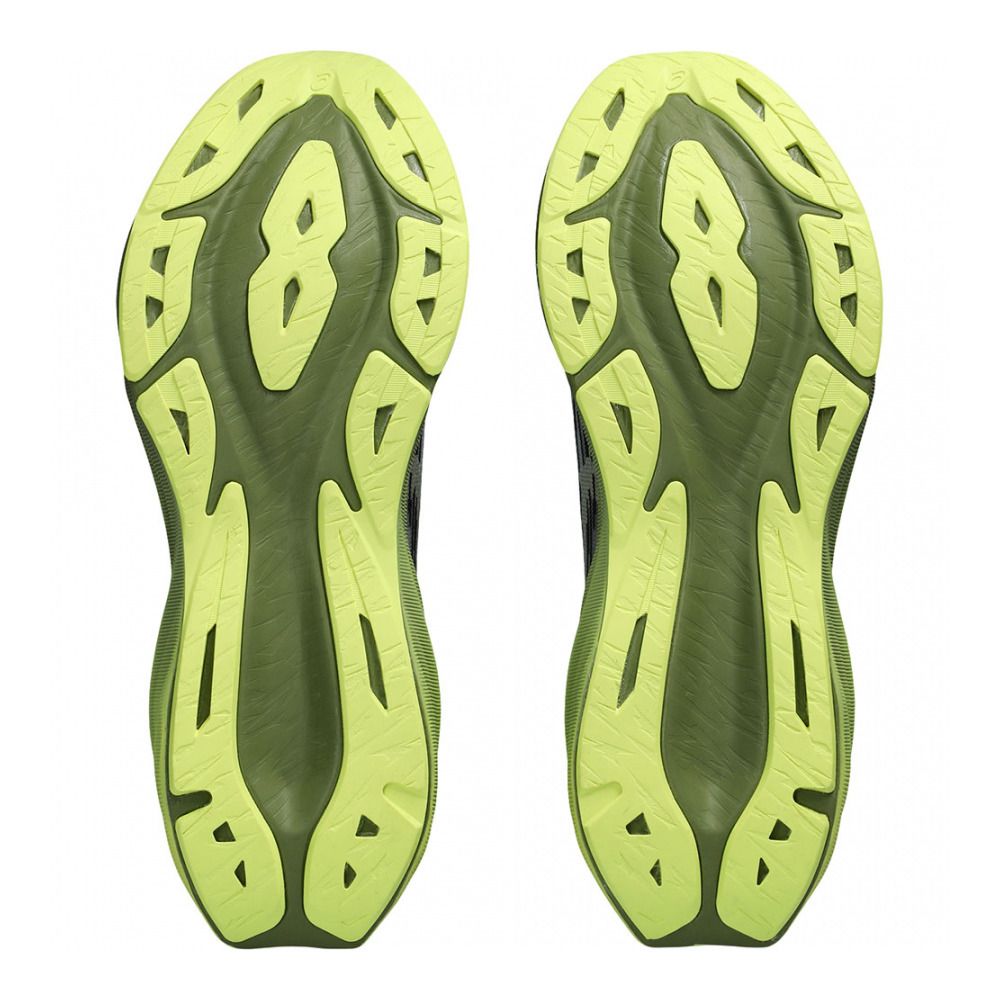 Asics NOVABLAST 3 - Chaussures running Homme black/dried leaf green