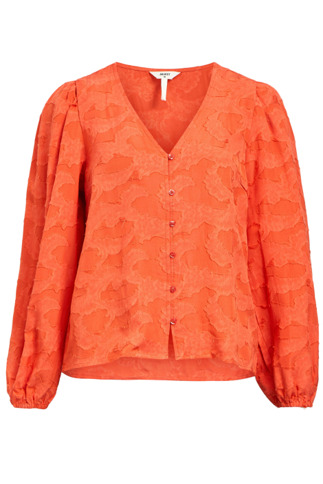 Object oranje dames blouse