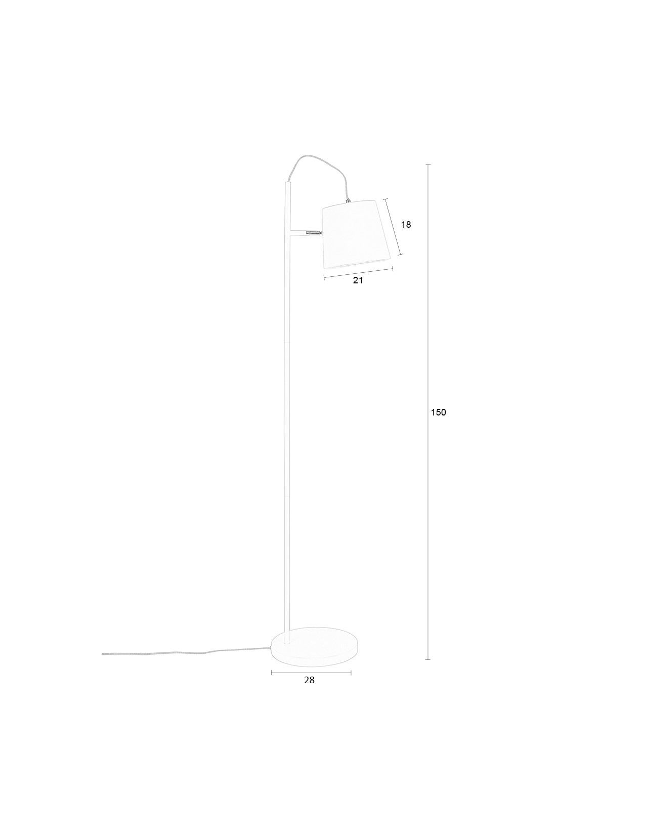 Vloerlamp Buckle Head beige