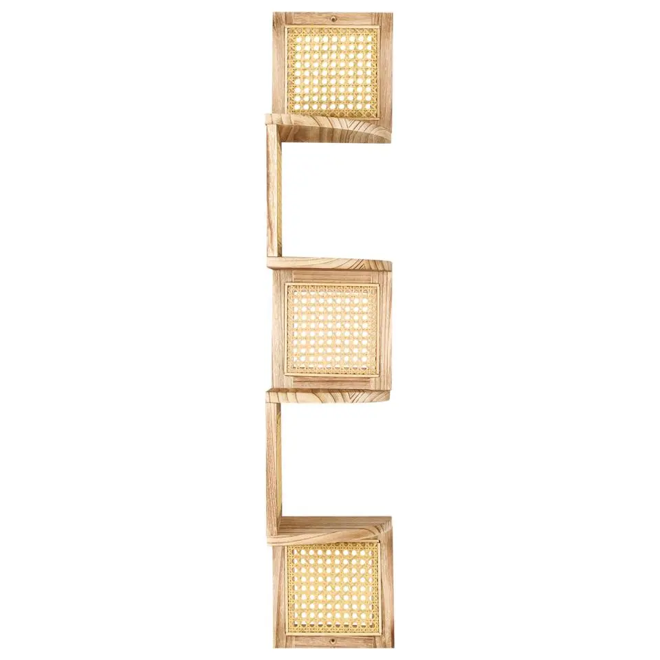 ALDER - Boekenkast - Lichtbruin hout - Glasvezel
