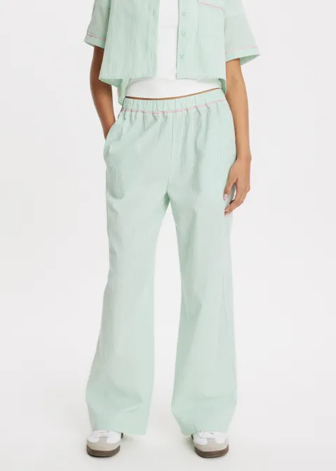 Gestreepte pull-on broek groen (GRN.L)