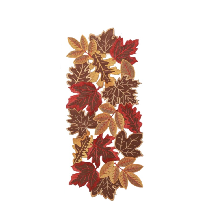 (87x38cm) Herbst Tischläufer Thanksgiving Tischtuch Herbstlaub Home Deko - Blätter
