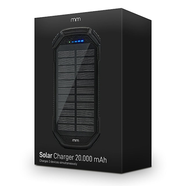 QI Solar Powerbank 20.000 mAh, Mikamax