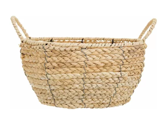 Panier en fibre naturelle et corde de papier marron d34x17/23h