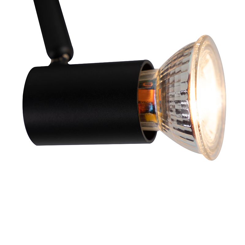 Railspot zwart voor 3-fase rail GU10 50mm - 3-Phase Jeany