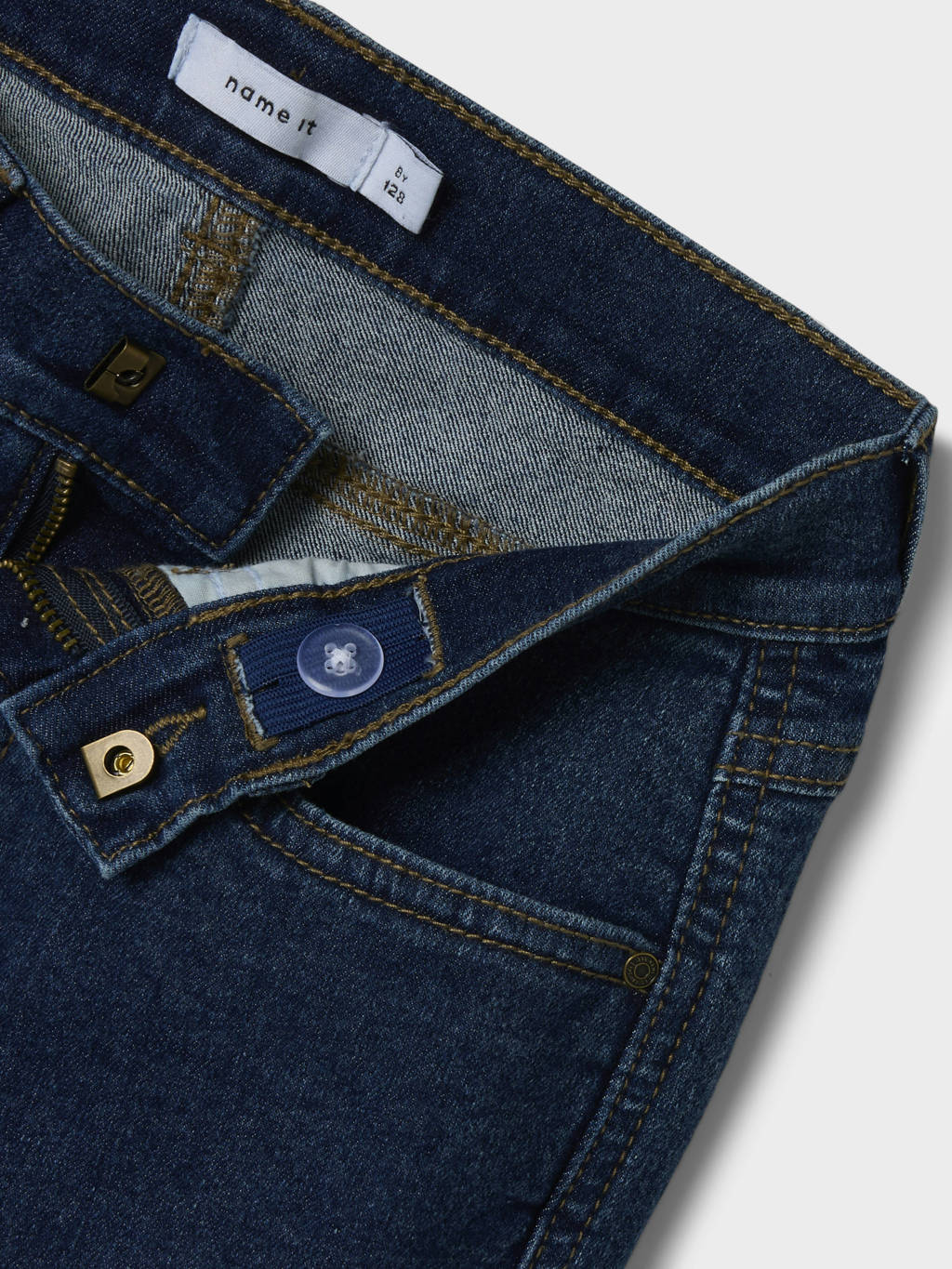 NAME IT KIDS wide leg jeans dark blue denim