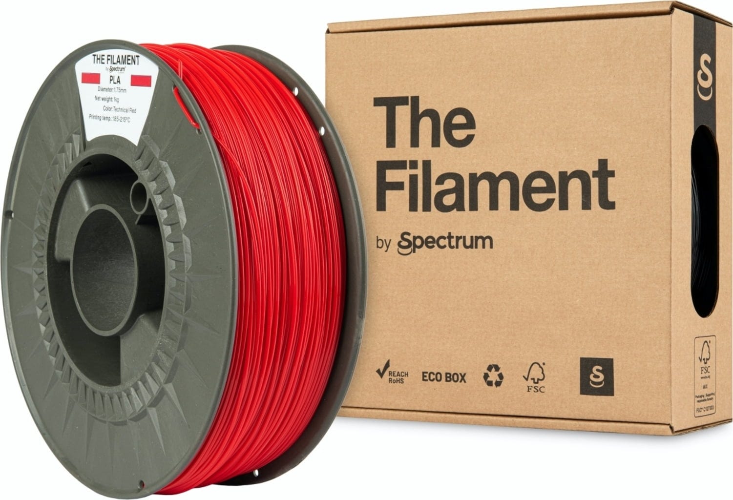 The Filament  PLA Technical Red, 1,75 mm / 1000 g    Zuverlässiges & kostengünstiges PLA in Technical Red