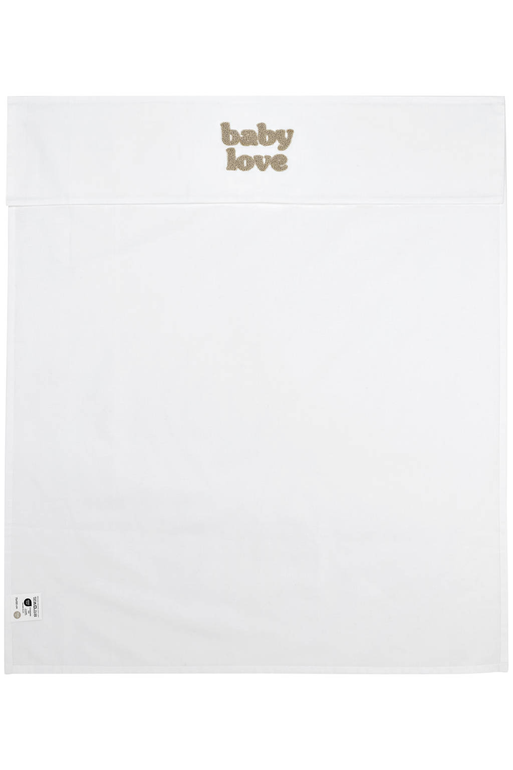 wieglaken Baby Love wit/beige